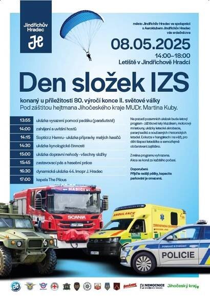 Velký Den složek IZS vypukne ve čtvrtek 8. května na letišti v Hradci