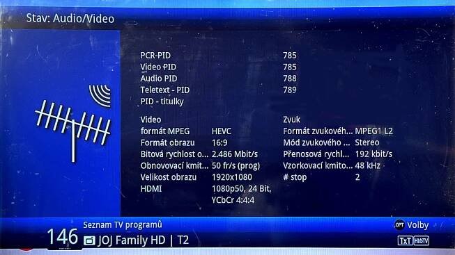 Vysílání Joj Family ve vysokém rozlišení se stalo první přidanou hodnotou tuzemského DVB-T2