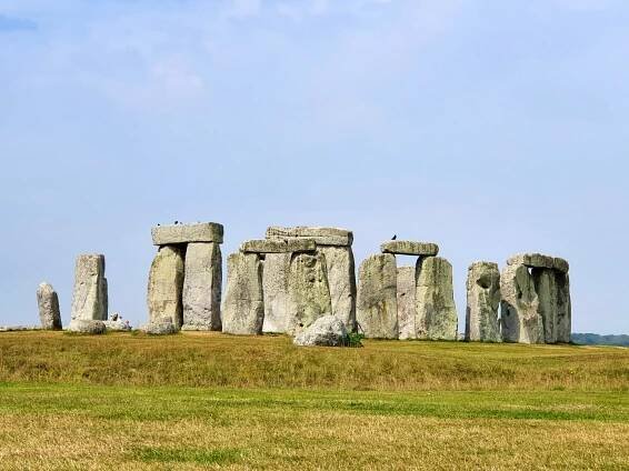 View of Stonehenge Neolithic stone circle in Wiltshire - this prehistoric creation is one of the best Unesco World Heritage sites to visit with kids in the UK