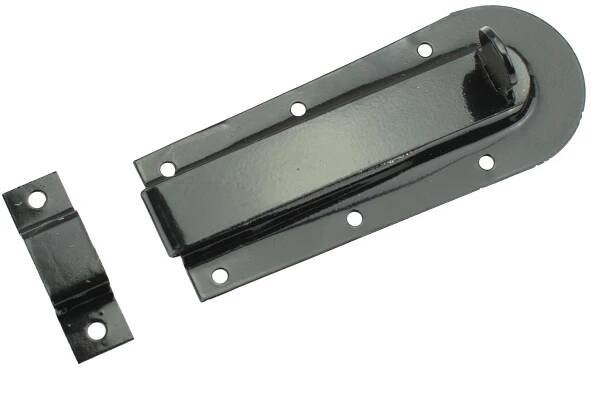 Zástrč dveřní, plochá, délka 127mm, černá