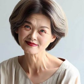 Kulatý obličej: účesy krátké vlasy pro starší ženy • Simple Beauty