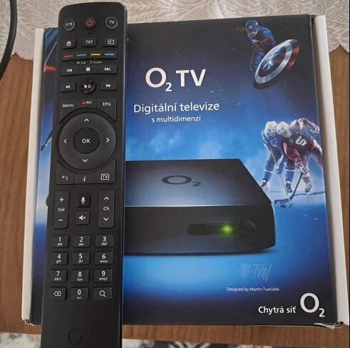 O2 Set top box, plně funkční s příslušenstvím a ovladačem