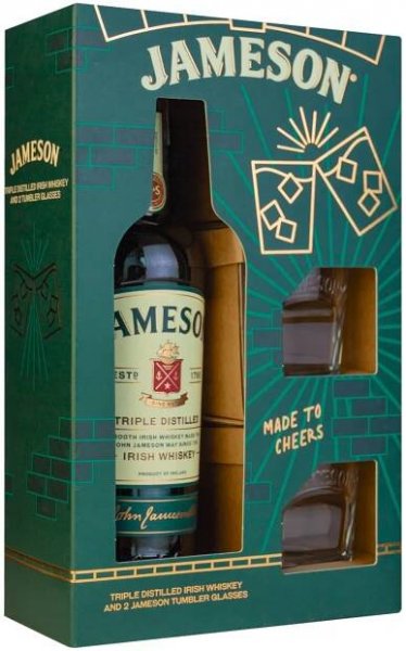 Jameson Irish Whiskey 40 % + skleničky