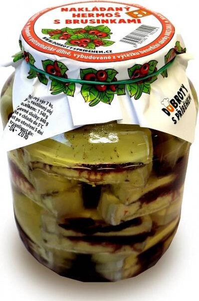 DOBROTY S PŘÍBĚHEM Nakládaný hermelín s brusinkami 1500 g