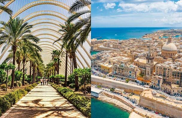 VALENCIA + MALTA - 6-dňový výlet s letenkami za 48€!