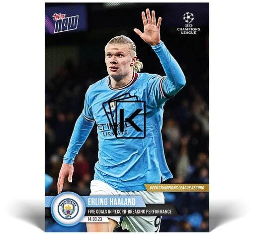 2022-23 Topps Now UCL 090 Erling Haaland - Manchester City
