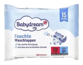 Hygienický ubrousek Babydream Vlhčené ubrousky 15 ks 15 ks