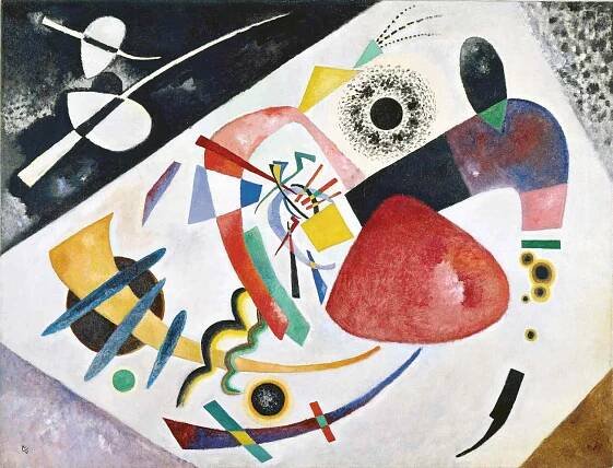 Wassily Kandinsky (Russian, 1866-1944) Wassily Kandinsky (Russian, 1866-1944). Red Spot II (Roter Fleck II), 1921. Oil on canvas. 53 15/16 x 71 1/4 in. (137 x 181 cm). Städtische Galerie im Lenbachhaus, Munich.