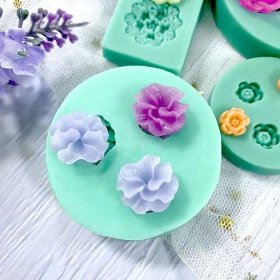 Mini Flowers Series Silikonová forma DIY Ruční výroba fondánových dortů Nástroj na pečení čokoládových cukrovinek Pryskyřice Forma na výrobu polymerové hmoty