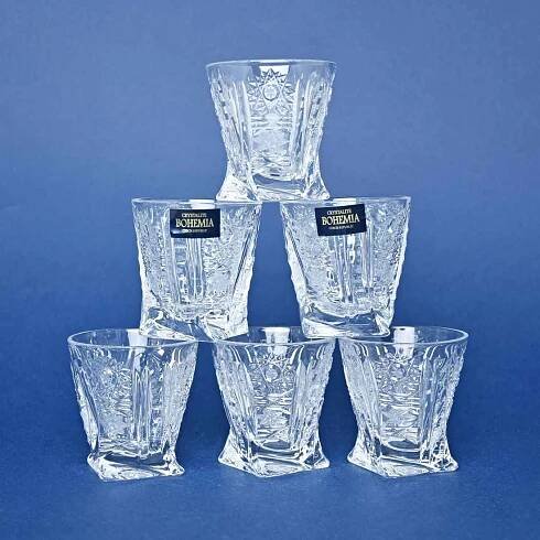 Quadro 6ks set, panák nízký 55 ml, 8 cm, 500PK, Crystalite Bohemia