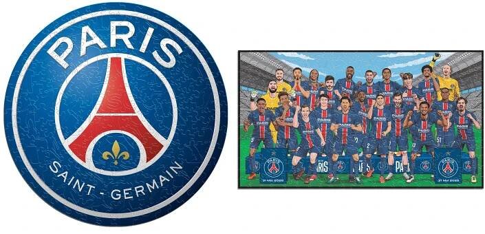 2 PACK Paris Saint-Germain FC® Logo + Team "Treble Winners"