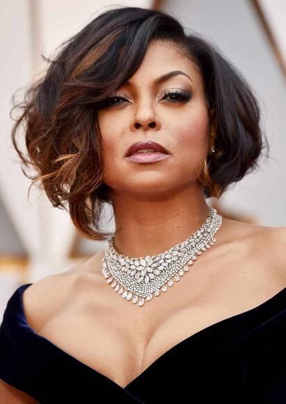 Taraji P Henson with auburn hair