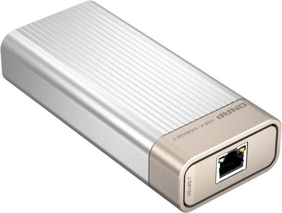 QNAP QNA-UC10G1T - adaptér USB-C 4 (podpora Thunderbolt 3 a 4) na 10GbE NBASE-T (pasivní chlazení)