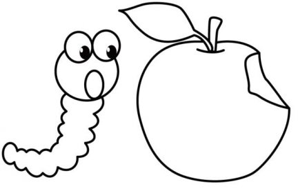 How to Draw a Worm and an Apple | Easy Drawing and Painting Classes Online for Kids & Toddlers