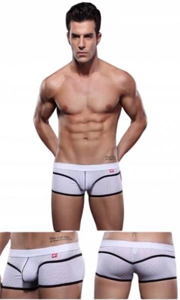 Pánské sexy síťované boxerky Prodyšné spodní prádlo - S