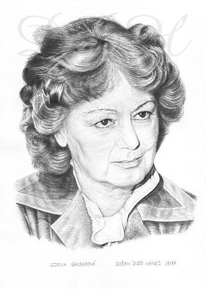 Zdena Gruberová, portrét Dušan Dudo Hanes