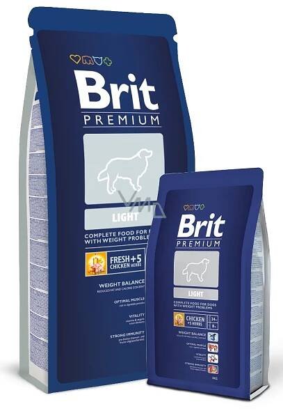Brit Premium Light for adult dogs with problems with overweight 15 kg Complete premium food - VMD parfumerie - drogerie