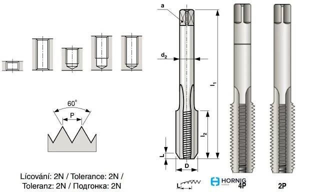BUČOVICE TOOLS závitník sadový M14*1,5 sada NO 2N ČSN 22 3010 BU110-141