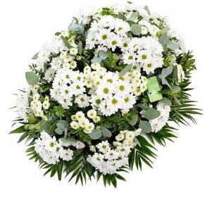 Smuteční kytice chryzantémy santini - Květiny FLORIS