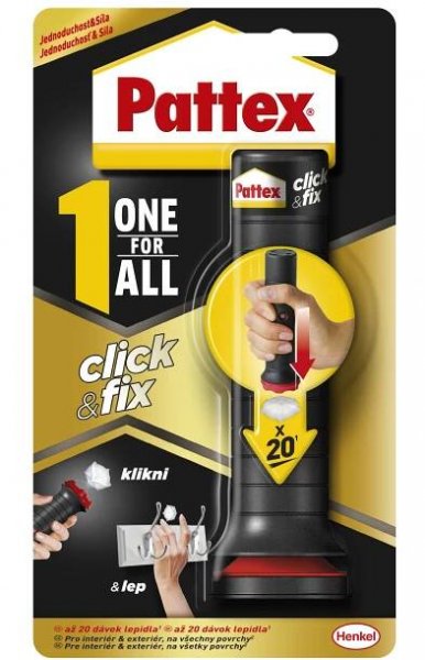 Pattex ONE FOR ALL Click & Fix Montážní lepidlo bílé; 30 g