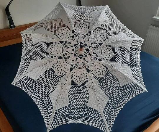 Háčkovaný slunečník / paraplíčko / paraple