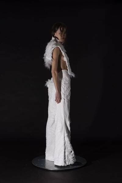 WHITE LEO FUR VEST/PANTS - Art Oasis