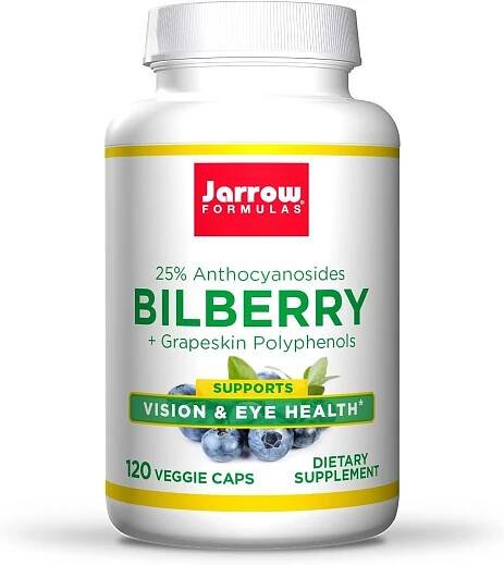 Jarrow Formulas, Bilberry + Grapeskin Polyphenols, 280 mg, 120 rostlinných kapslí