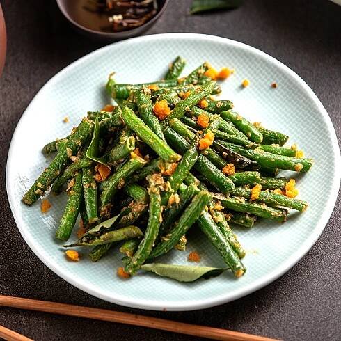 French beans with Salted Egg