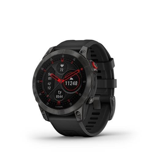 Garmin epix PRO Sapphire Titan, Black/Black Silicone Band