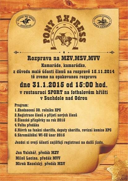 Československý Pony Express | Rozprava Moravských větví