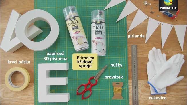 KŘÍDOVÉ BARVY - NÁVOD NA DIY DEKORACE NA PARTY, SVATBU NEBO BABY SHOWER.