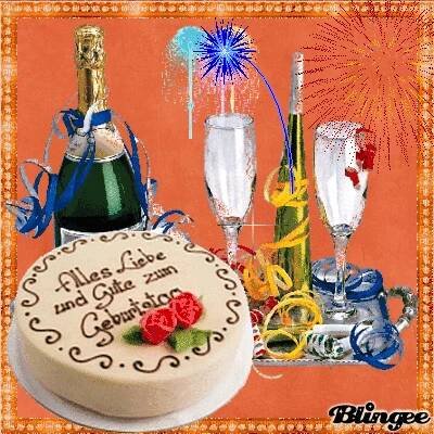 there is a cake and champagne on the table for someone to celebrate their special occasion