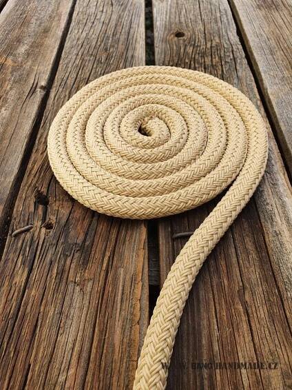 Bang Hand Made | Lonž horsemanship 3,8m 12mm BÍLO-MODRÁ | Horsemanship | Lonže | Lonže 12mm