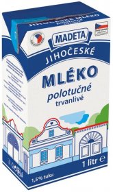 Mléko trvanlivé Jihočeské Madeta - 1,5% polotučné v akci levně | Kupi.cz