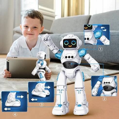 INTERAKTÍVNY ROBOT NA DIAĽKOVÉ OVLÁDANIE, PROGRAMOVATEĽNÝ GEST, HOVORÍ TANCUJE Druh chodiace