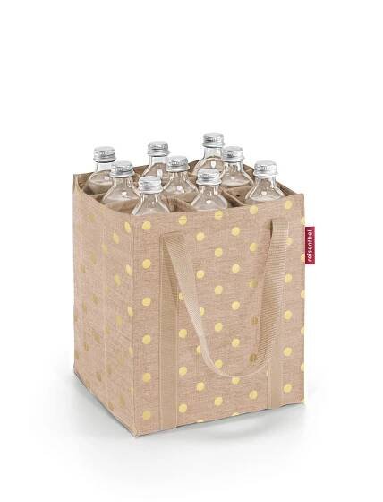 Taška na láhve Reisenthel Bottlebag metallic dots coffee - Ecobag