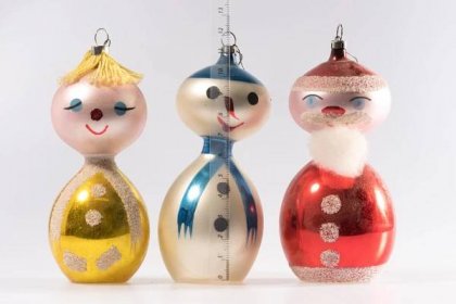 Vánoční ozdoby staré - Mikuláš, sněhulák, anděl - Sběratelství