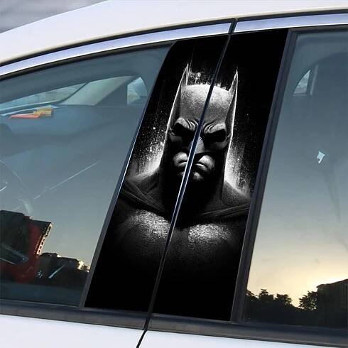 SAMOLEPKA NA SLOUPEK AUTA „ŠEDÝ BATMAN“ FÓLIE PREMIUM 50x25