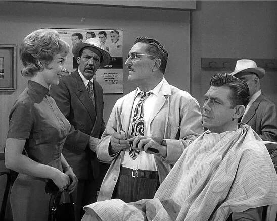 Barbara Eden guest stars on The Andy Griffith Show, 1962