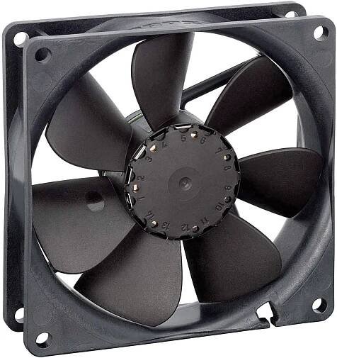EBM Papst 3412 N axiální ventilátor, 12 V/DC, 82 m3/h, (d x š x v) 92 x 92 x 25.4 mm, 9292506324