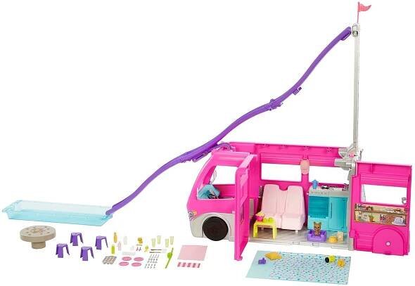 Mattel Barbie HCD46 Karavan snů s obří skluzavkou
