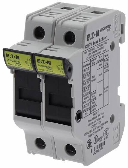 EATON CHPV2U Pojistkový odpojovač, fotovoltaické aplikace, 2-pole, 1000V DC / 30A