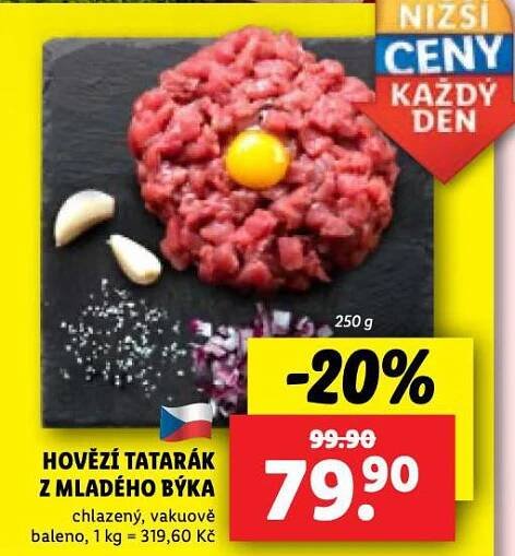 HOVĚZÍ TATARÁK Z MLADÉHO BÝKA
