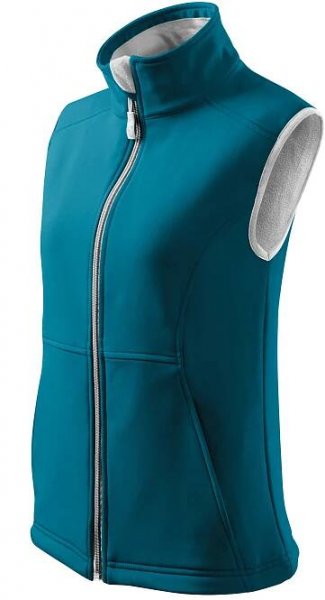 Vesta softshell dámská tyrkys tm.