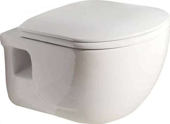 SAPHO - BRILLA CLEANWASH závěsná WC mísa s bidetovou sprškou, Rimless, 36,5x53cm, bílá (100612)