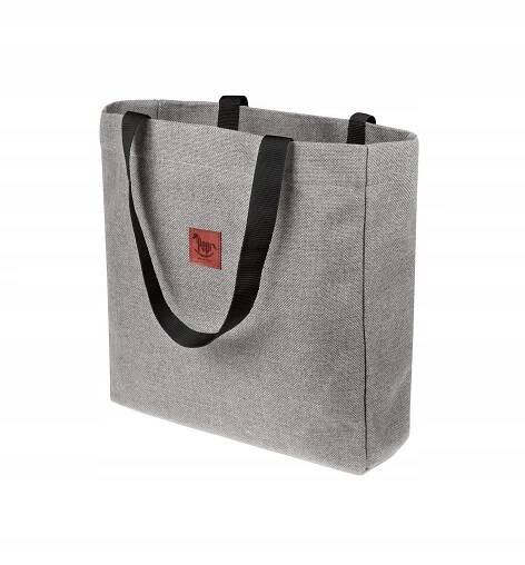 Taška Shopper imitace lnu, stylová, na nákupy, pevná, vyráběná v Polsku