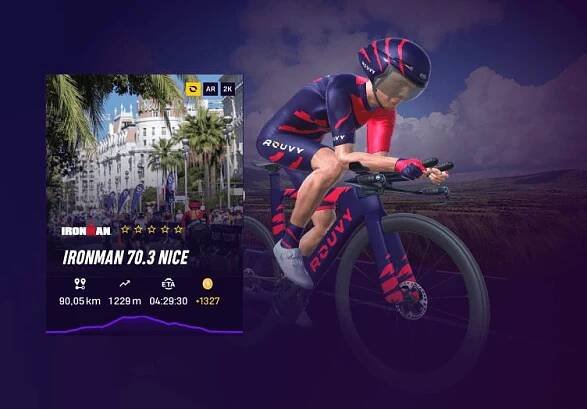 Experience the IRONMAN 70.3 Nice bike course | Training plan | ROUVY