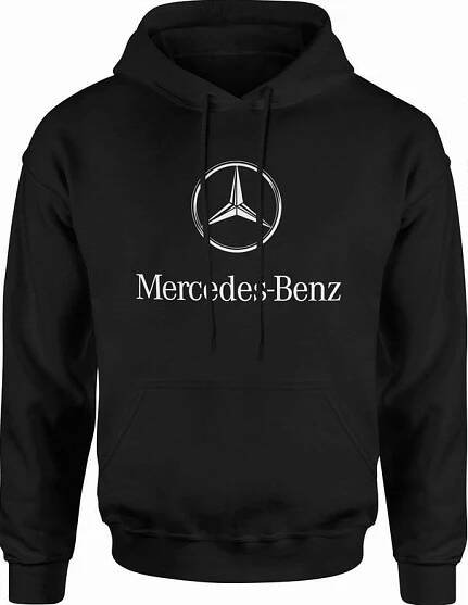 PÁNSKÁ MIKINA S KAPUCÍ MERCEDES-BENZ LOGO HIT vel. S - 3XL - Pánské oblečení
