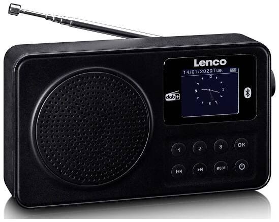 Lenco PDR-033BK A005659 přenosné rádio, DAB+, FM, černá