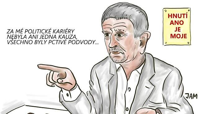 Kreslený vtip: Babišovo přiznání